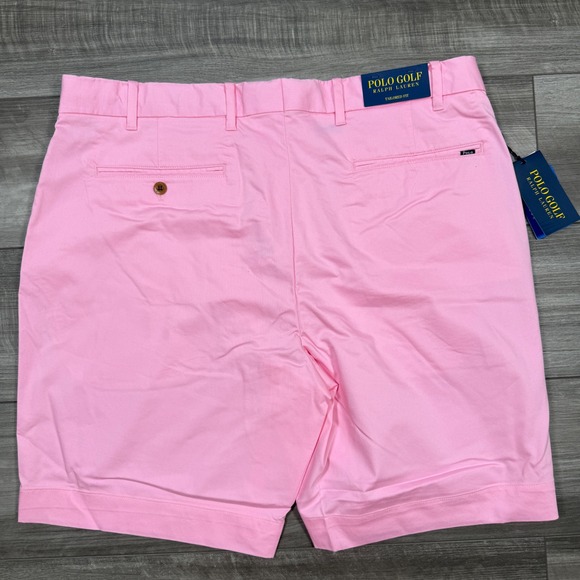 Polo Golf Ralph Lauren Men's Tailored Fit Pink Shorts Size 38 Stretch NWT - Picture 6 of 7